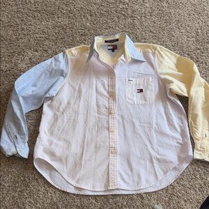 Tommy Hilfiger y2K multi stripe button down size 8